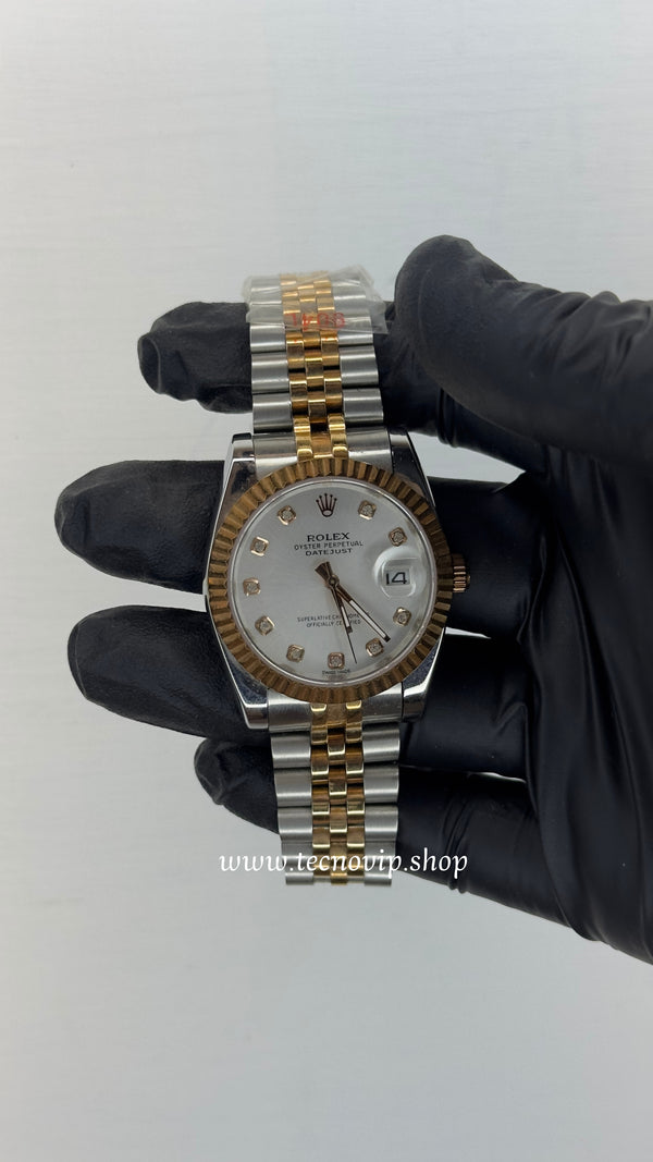 ROLEX DATE JUST WHITE COMBINADO AAA(MUJER)