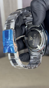ROLEX YACH-MASTER SILVER AND WHITE/BLUE
