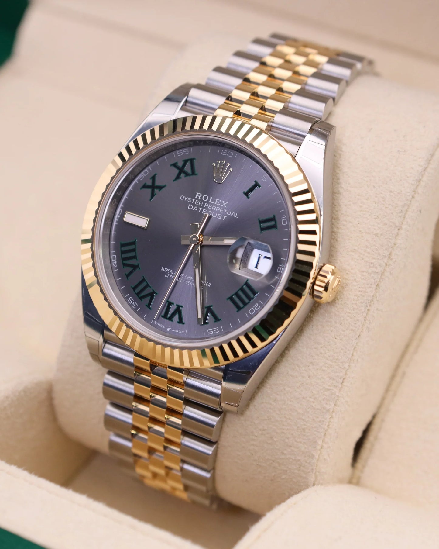 ROLEX DATEJUST WIMBLEDON COMBINADO FULL SET AAA+