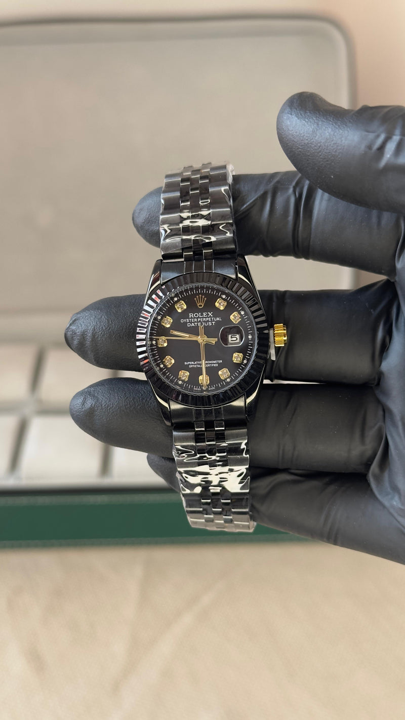 Rolex Girl Black gold