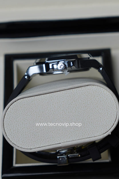 PATEK PHILLIPI SILVER AND BLACK  FLEX