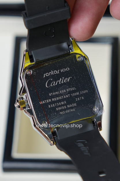 CARTIER SANTOS 100 WHITE  SILVER