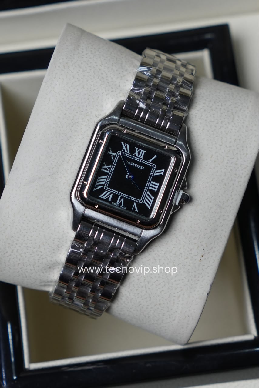 CARTIER SILVER AND BLACK 26 mm (MUJER)