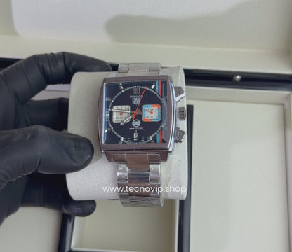 TAG Heuer Monaco Chronograph x Gulf Silver and Black