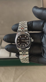 Rolex Girl Silver and black