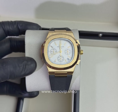 PATEK PHILLIPI CRONOGRAF GOLD SILVER  FLEX