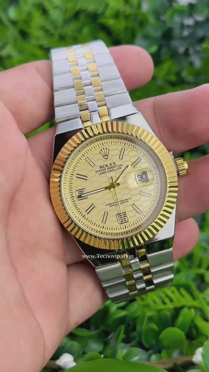 ROLEX LAND DWELLER GOLD COMBINADO