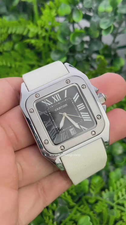 CARTIER SANTOS WHITE BLACK