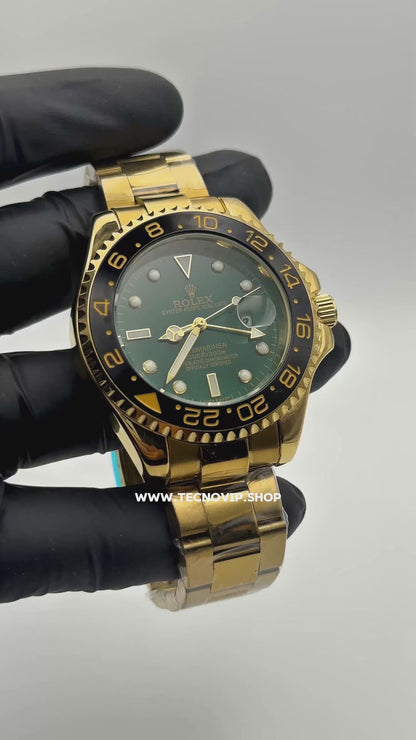 ROLEX GMT-MASTER GOLD AND GREEN BLACK