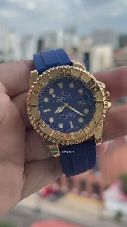 ROLEX YACHT-MASTER OYSTERFLEX BLUE AND GOLD