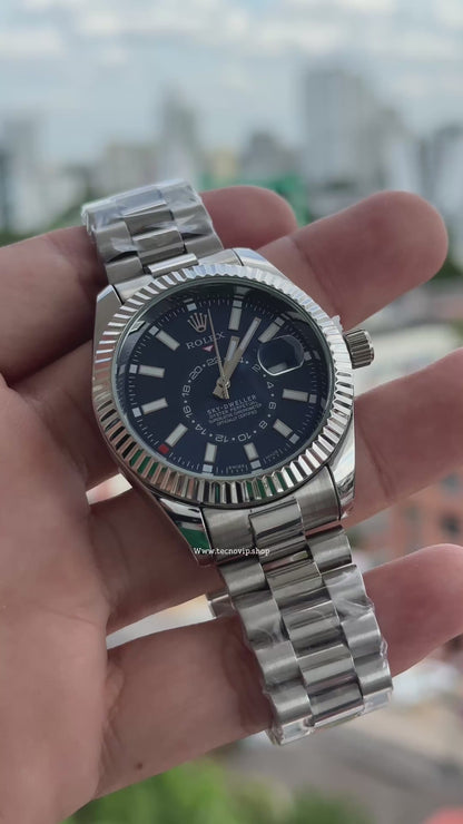 ROLEX SKY DWELLER SILVER AND BLUE SEMIAUTOMÁTICO