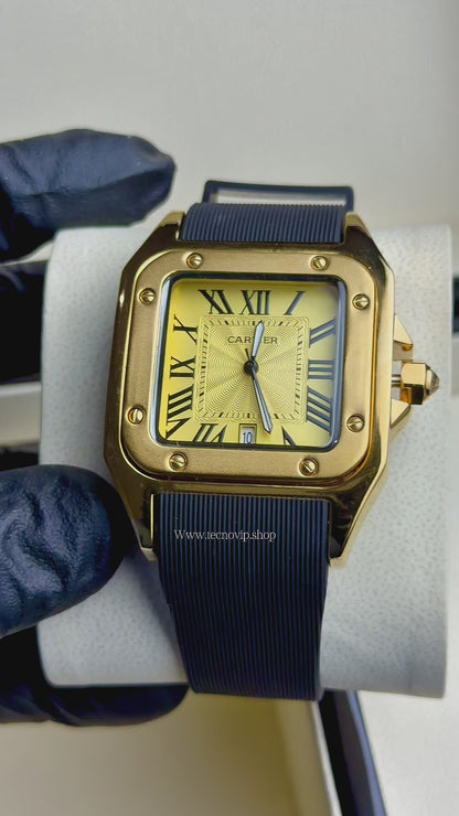 CARTIER SANTOS 100 GOLD BLACK