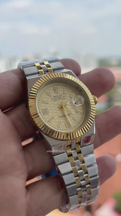 ROLEX LAND DWELLER GOLD COMBINADO