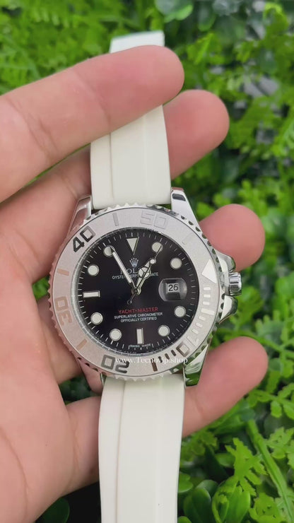 ROLEX YACHT-MASTER OYSTERFLEX WHITE BLACK SEMIAUTOMÁTICO