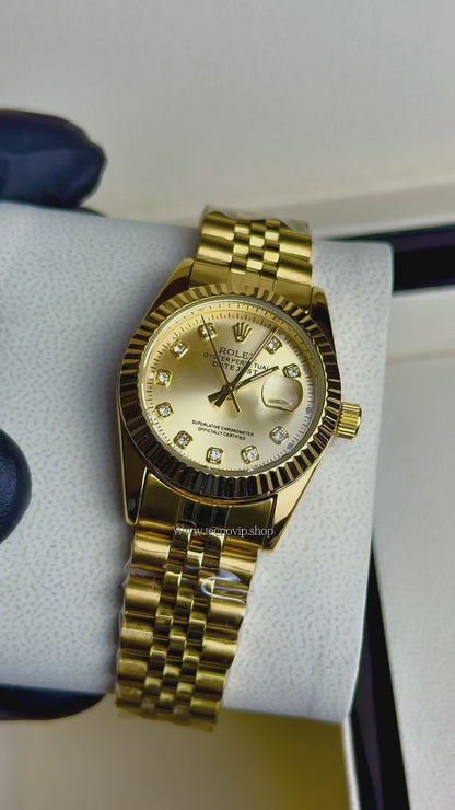 ROLEX PRESIDENCIAL  GOLD AND GOLD   (MUJER)