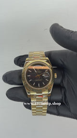 ROLEX DAY DATE GOLD AND BLACK AAA (ESTRIADO)