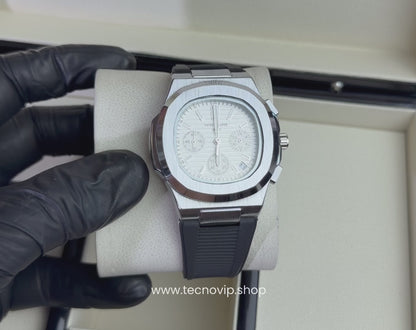 PATEK PHILLIPI CRONOGRAF SILVER SILVER  FLEX