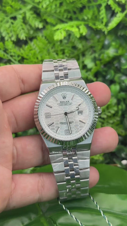 ROLEX LAND DWELLER SILVER AND WHITE SEMIAUTOMÁTICO