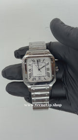 CARTIER SANTOS SILVER AND WHITE AAA