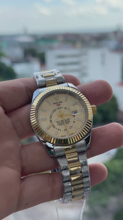 ROLEX SKY DWELLER GOLD COMBINED SEMIAUTOMÁTICO
