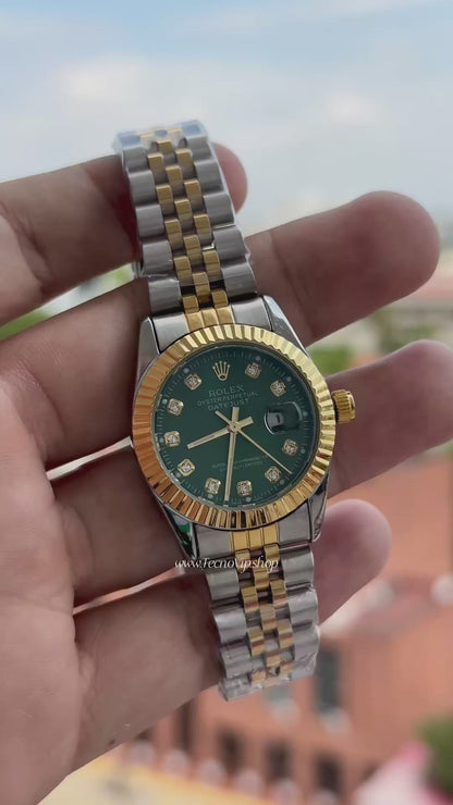 ROLEX PRESIDENCIAL GREEN COMBINADO  (MUJER)