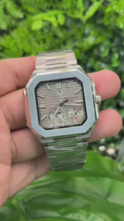 PATEK PHILIPPE CUBITUS SILVER AND MARFIL SEMIAUTOMÁTICO