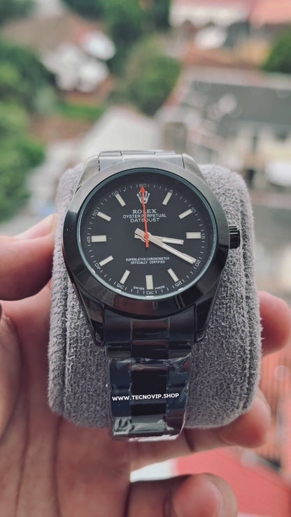 ROLEX MILGAUS BLACK AND BLACK WHITE S