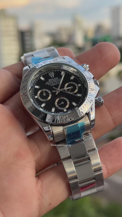 ROLEX DAYTONA SILVER AND BLACK SILVER