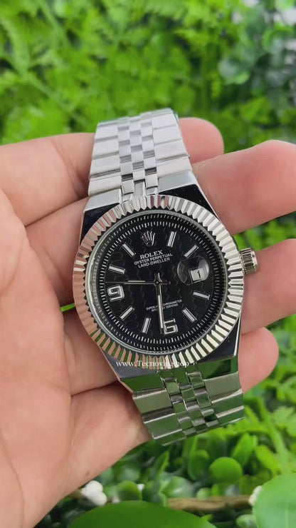 ROLEX LAND DWELLER SILVER AND BLACK