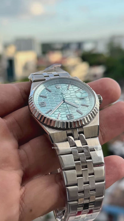 ROLEX LAND DWELLER SILVER AND TIFFANY  FULL SET AAA