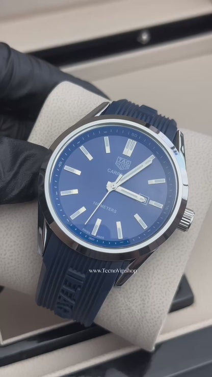 TAG CARRERA BLUE SILICONA