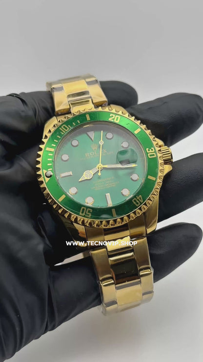 ROLEX SUBMARINER GOLD AND GREEN