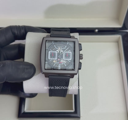 TAG Heuer Monaco Cronógrafo Esqueleto Black Black