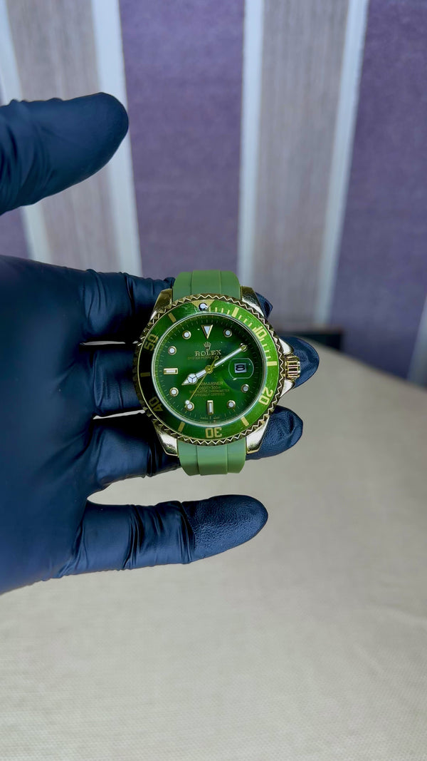 ROLEX SUBMARINER GREEN AND GOLD