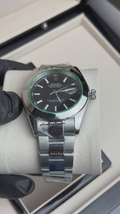 ROLEX MILGAUS SILVER AND BLACK MIYOTA