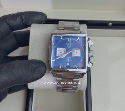TAG Heuer Monaco Chronograph x Gulf Silver and Blue