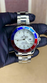 ROLEX SUBMARINER WHITE BLUE/RED