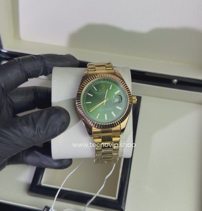 ROLEX DATEJUST GOLD AND GREEN  SEMIAUTOMÁTICO