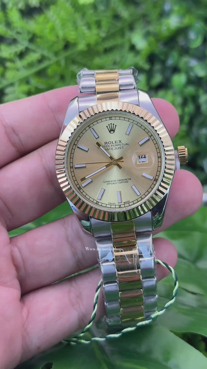 ROLEX DATEJUST GOLD COMBINADO SEMIAUTOMÁTICO