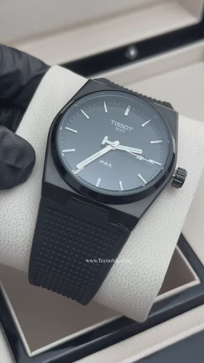 TISSOT PRX BLACK SILICONA SEMIAUTOMÁTICO