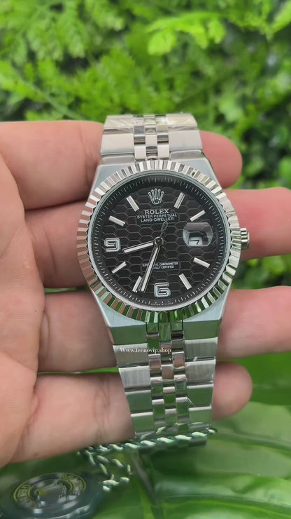 ROLEX LAND DWELLER SILVER AND BLACK SEMIAUTOMÁTICO
