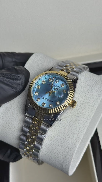 ROLEX PRESIDENCIAL SKYBLUE COMBINADO  (MUJER)