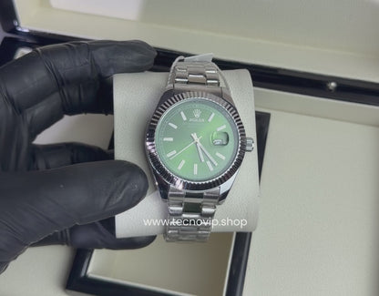 ROLEX DATEJUST SILVER AND GREEN  SEMIAUTOMÁTICO