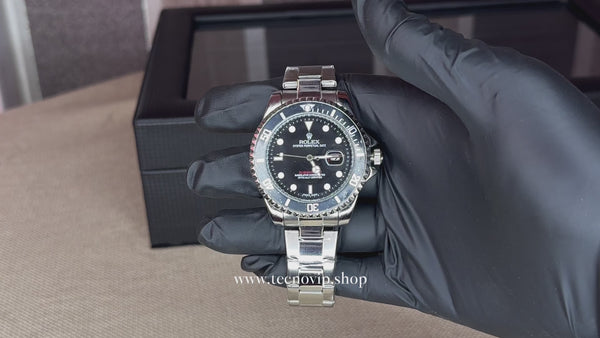 ROLEX SUBMARINER SILVER AND BLACK