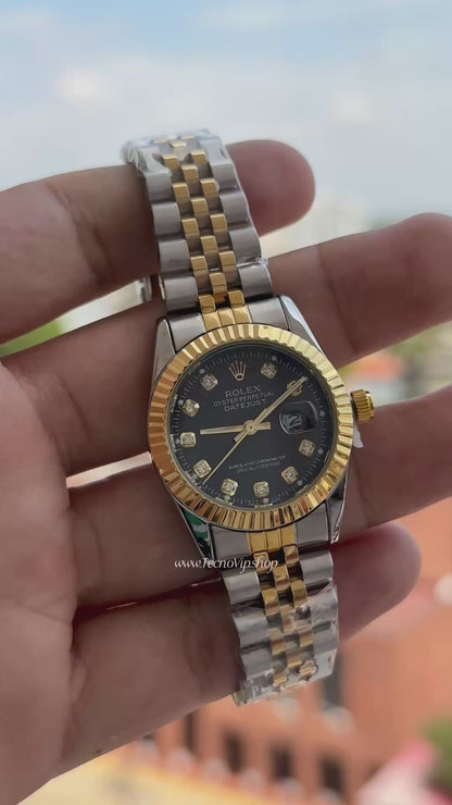 ROLEX PRESIDENCIAL BLACK COMBINADO   (MUJER)